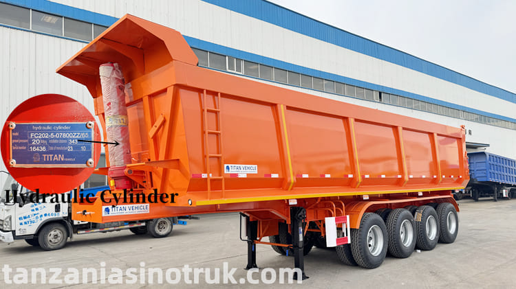 4 Axle Hydraulic Tipper Trailer Price in Tanzania