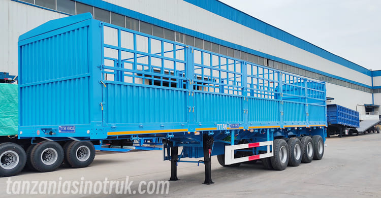 New 4 Axle Fence Cargo Semi Trailers for Sale in Tanzania Dar es Salaam