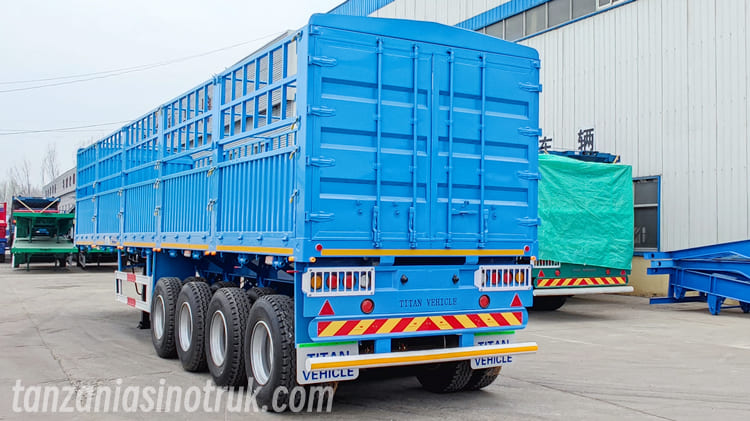 New 4 Axle Fence Cargo Semi Trailers for Sale in Tanzania Dar es Salaam