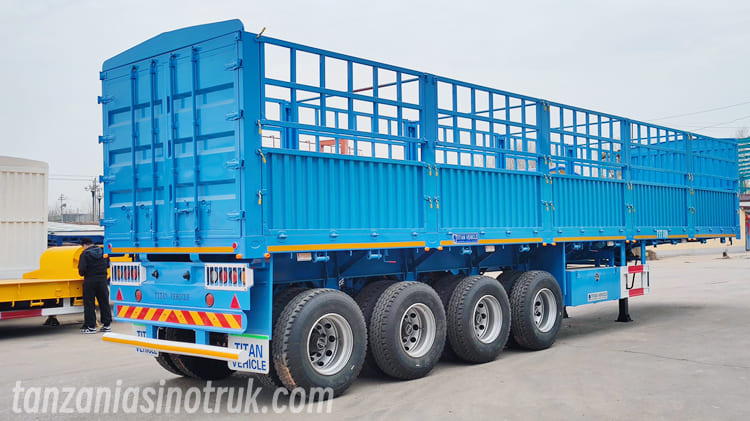 New 4 Axle Fence Cargo Semi Trailers for Sale in Tanzania Dar es Salaam