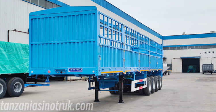 New 4 Axle Fence Cargo Semi Trailers for Sale in Tanzania Dar es Salaam