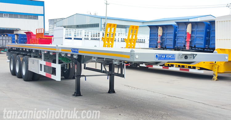 Tri Axle Flat Deck Trailer for Sale in Tanzania Dar es Salaam