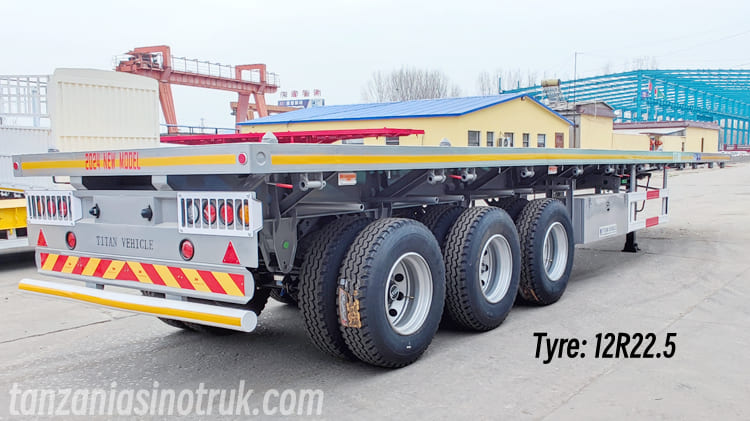 Tri Axle Flat Deck Trailer for Sale in Tanzania Dar es Salaam