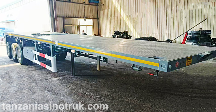 Tri Axle 40Ft Flat Deck Trailers for Sale in Tanzania Dar es Salaam