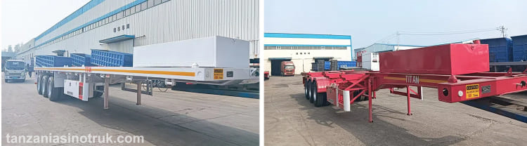 Flat Bed Trailer and Skeletal Semi Trailer for Sale in Tanzania