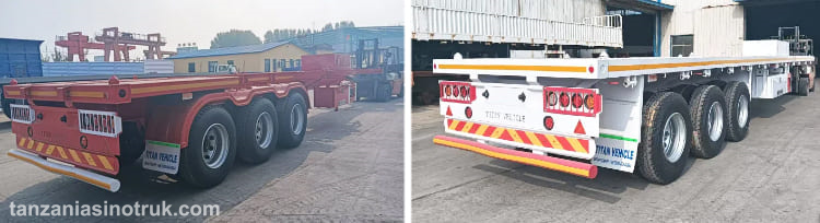 Flat Bed Trailer and Skeletal Semi Trailer for Sale in Tanzania