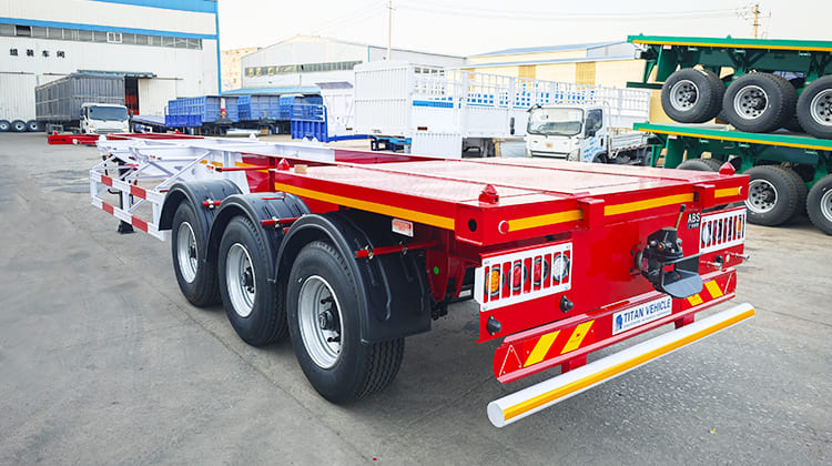 Tri Axle Container Skeleton Trailer for Sale in Tanzania