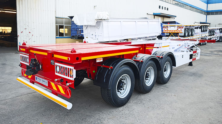 Tri Axle Container Skeleton Trailer for Sale in Tanzania