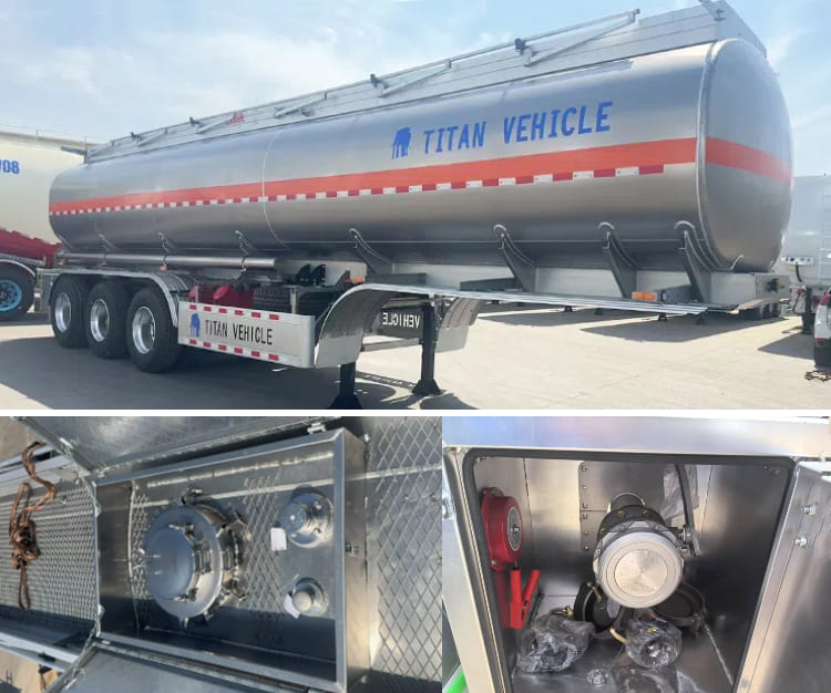3 Axle Aluminum Fuel Tanker Trailer for Sale in Tanzania