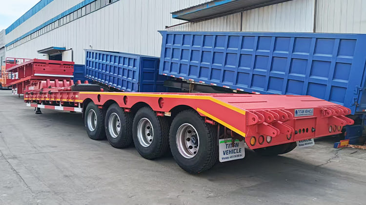 4 Axle Semi Low Loader Trailer for Sale in Tanzania