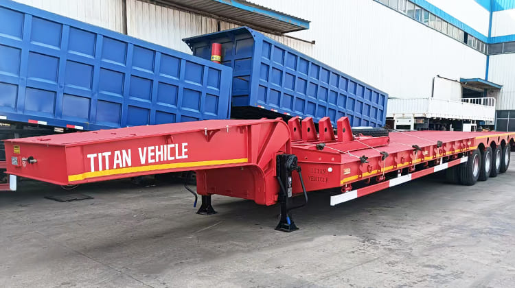 4 Axle Semi Low Loader Trailer for Sale in Tanzania