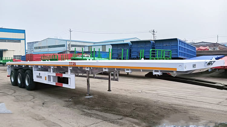 Tri Axle Flat Deck Trailer for Sale in Tanzania