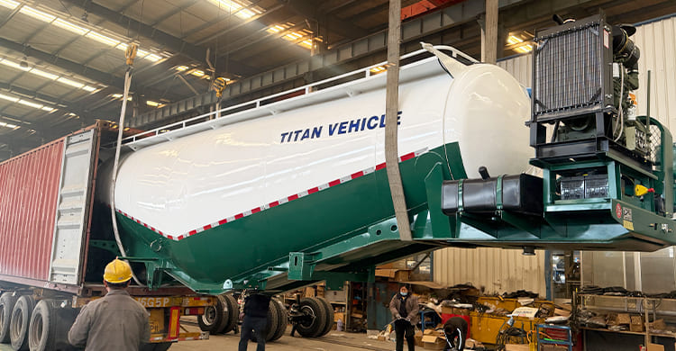 25 CBM Bulk Cement Tanker Trailer for Sale in Tanzania