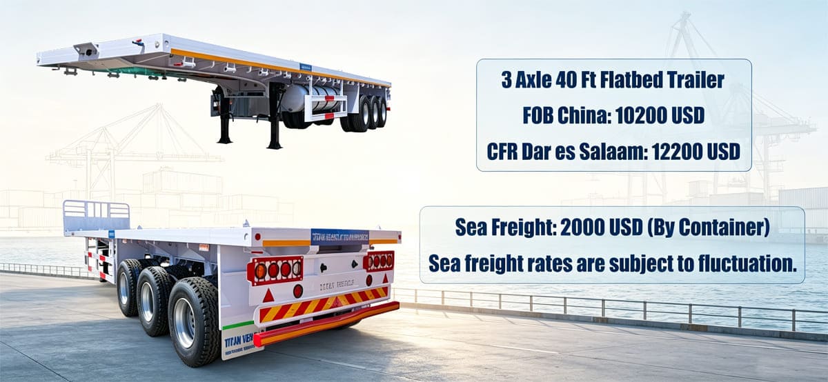 How Much is a Flatbed Trailer Prices for Sale Near Me in Tanzania