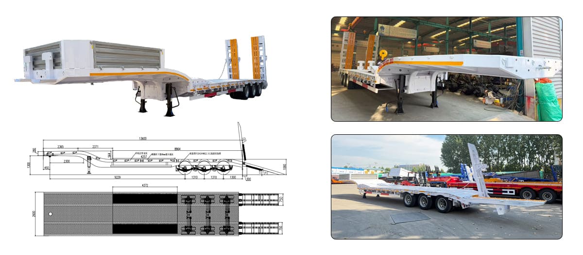 Low Bed Semi Trailer Price for Sale Tanzania