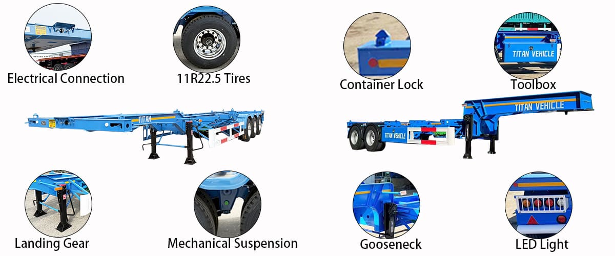 Container Skeletal Trailer | Skeletal Semi Trailer for Sale in Tanzania