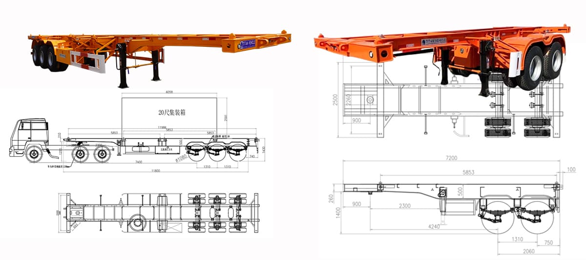 Container Skeletal Trailer | Skeletal Semi Trailer for Sale in Tanzania