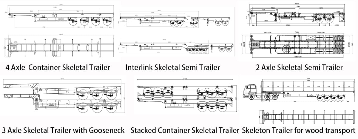 Container Skeletal Trailer | Skeletal Semi Trailer for Sale in Tanzania