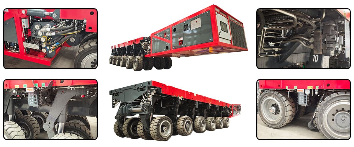 Hydraulic Modular Trailer for Sale | Self Propelled Modular Trailer (SPMT trailer) | Goldhofer Modular Trailer | Nicolas Trailer in Brazil