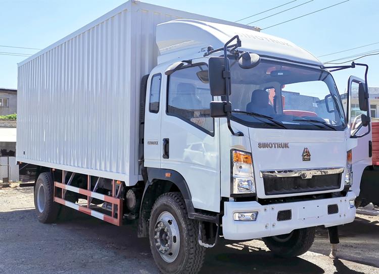 Howo 4x2 15T Light Cargo Van Box Truck for Sale Near Me in Guinea Kindia