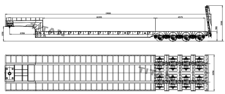 150 Ton Low Bed Trailer Price for Heavy Transport in Guinea Kankan