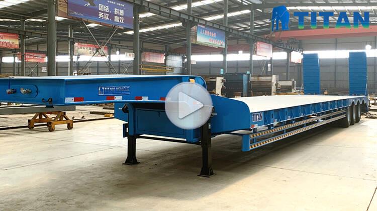 China 50 Ton Excavator Low Loader Trailer 