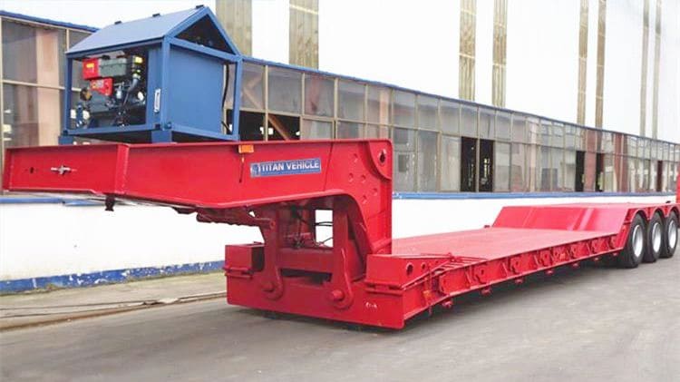 Low Prices of Front Loader Low Bed Trailer for Sale in Guinea Kankan