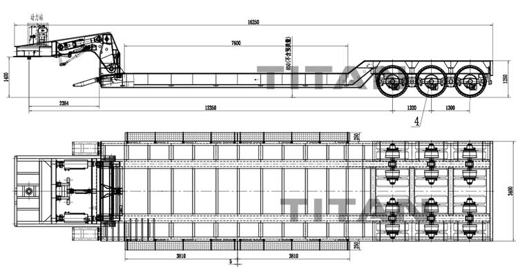 120T Heavy Duty Detachable Gooseneck Lowboy Trailer for Sale in Ghana