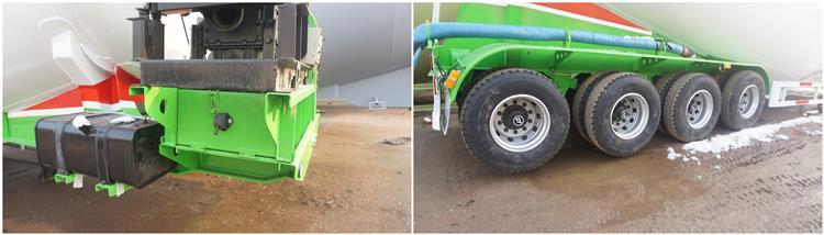 4 Axle 50CBM Dry Bulk Tanker Trailer for Sale In Guinea Labe