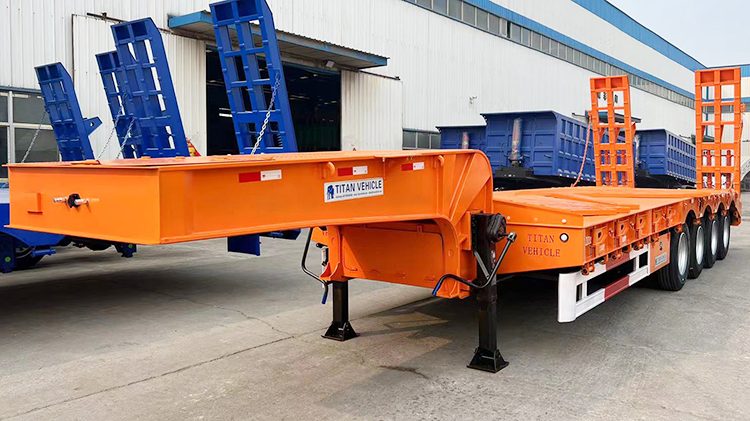 4 Axle Low Loader Trailer for Sale | 100 Ton Low Loader Truck for Sale in Tanzania