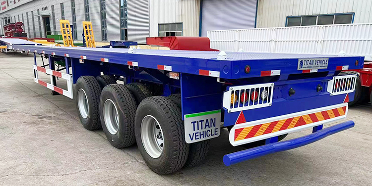 40Ft Container Flatbed Truck Trailer | Tri Axle Flatbed Trialer Manufacturers in Tanzania