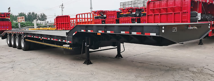 CIMC China 4 Axle Lowbed Truck Trailer for Sale in Tanzania Mtwara