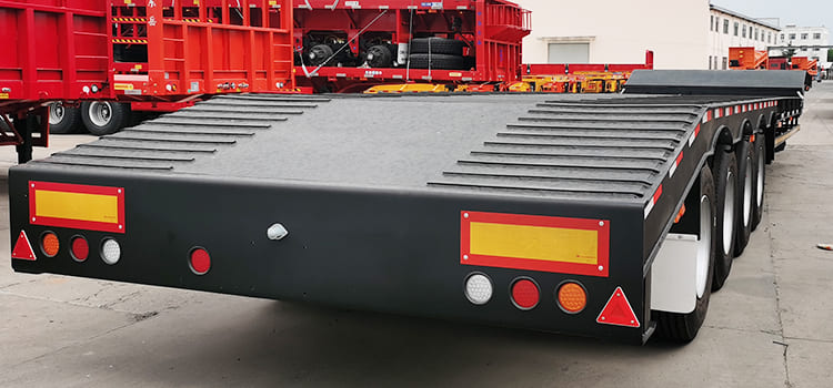 CIMC China 4 Axle Lowbed Truck Trailer for Sale in Tanzania Mtwara