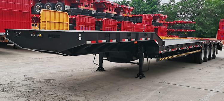 CIMC China 4 Axle Lowbed Truck Trailer for Sale in Tanzania Mtwara
