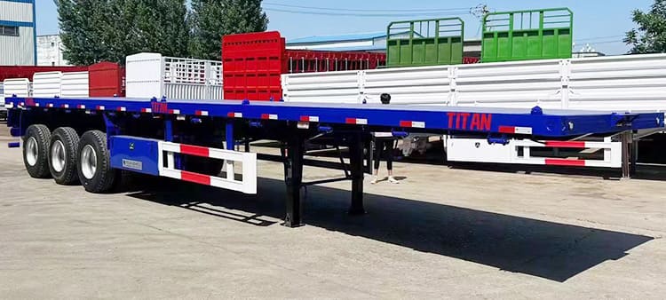 40Ft Triple Axle Flatbed Container Trailer for Sale in Tanzania