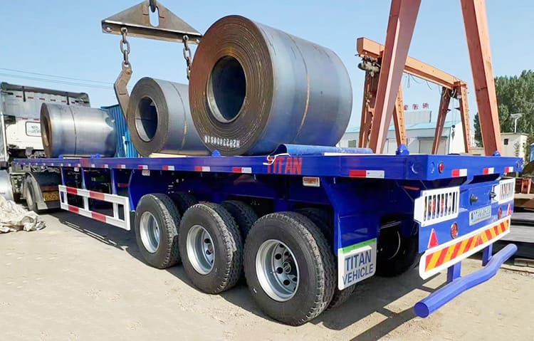 40Ft Triple Axle Flatbed Container Trailer for Sale in Tanzania