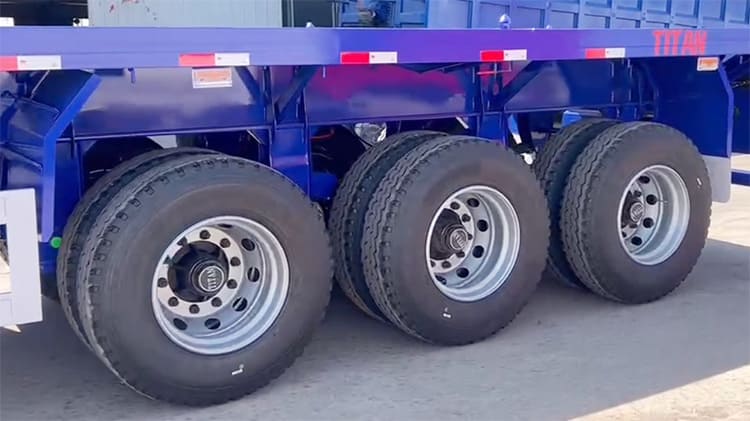 40Ft Triple Axle Flatbed Container Trailer for Sale in Tanzania
