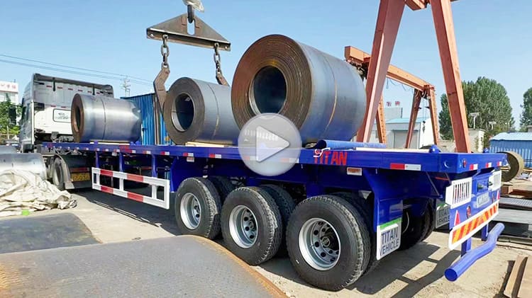 40Ft Triple Axle Flatbed Container Trailer for Sale in Tanzania