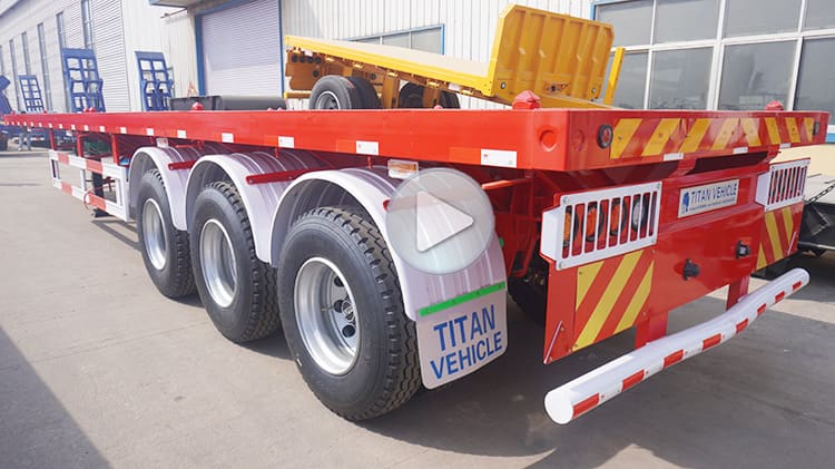 12M Semi Flatbed Tri Axle Trailer for Sale in Tanzania Dar Es Salaam