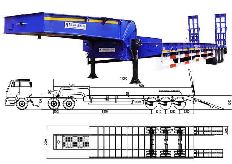Tri Axle Low Loader for Sale | Semi Trailer Low Loader Truck for Sale in Tanzania