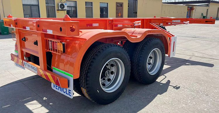 20Ft Container Chassis Trailer | 2 Axle Truck Container Chassis for Sale in Tanzania
