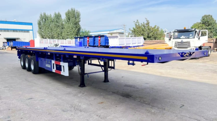 3 Axle 40 Ft Flatbed Semi Trailer for Sale Near Me in Guinea
