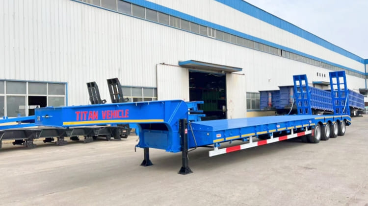 100T Low Flatbed Trailer for Sale in Guinea Kindia