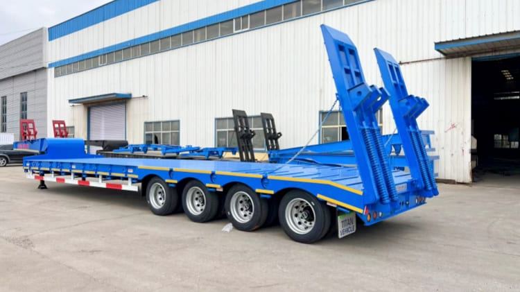 100T Low Flatbed Trailer for Sale in Guinea Kindia