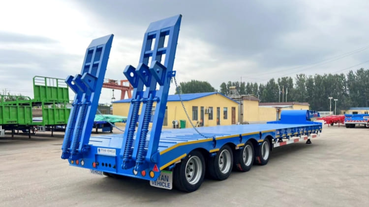 100T Low Flatbed Trailer for Sale in Guinea Kindia