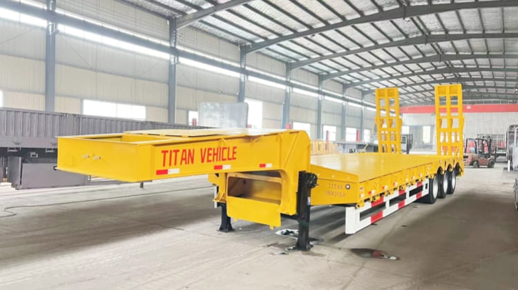 Tri Axle 80T Low Bed Truck Trailer Price for Sale in Guinea Conakry