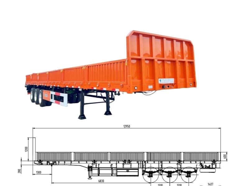 Tri Axle Dropside Trailer for Sale in Tanzania Dar es Salaam