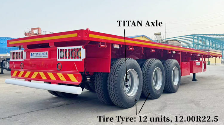 Tri Axle Flat Deck Trailer for Sale in Tanzania Dar es Salaam