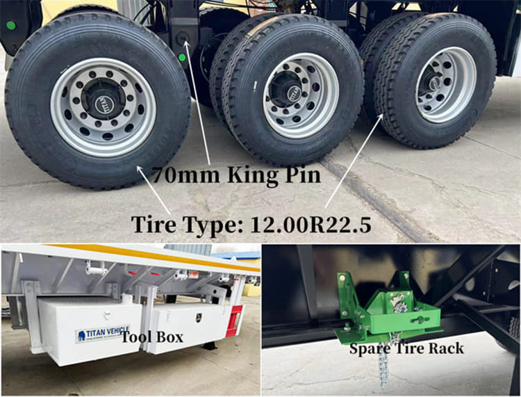 3 Axle 40Ft Flatbed Semi Trailer for Sale in Tanzania Dar es Salaam 