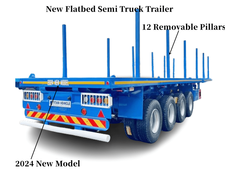 New Flatbed Semi Truck Trailer With Removable Pillars for Sale in Tanzania Dar es Salaam